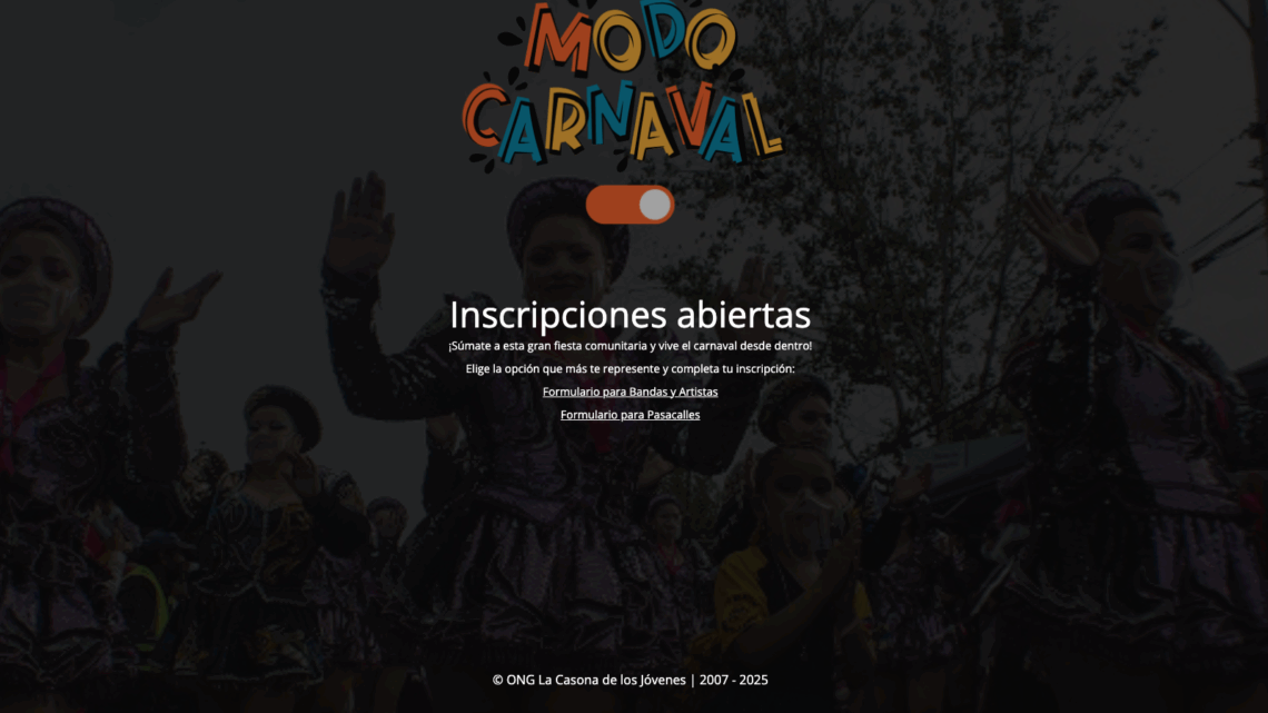 ¡Ya está en línea www.carnavalcultural.cl! Comienza la cuenta regresiva para el 18° Carnaval Cultural de La Villa O’Higgins